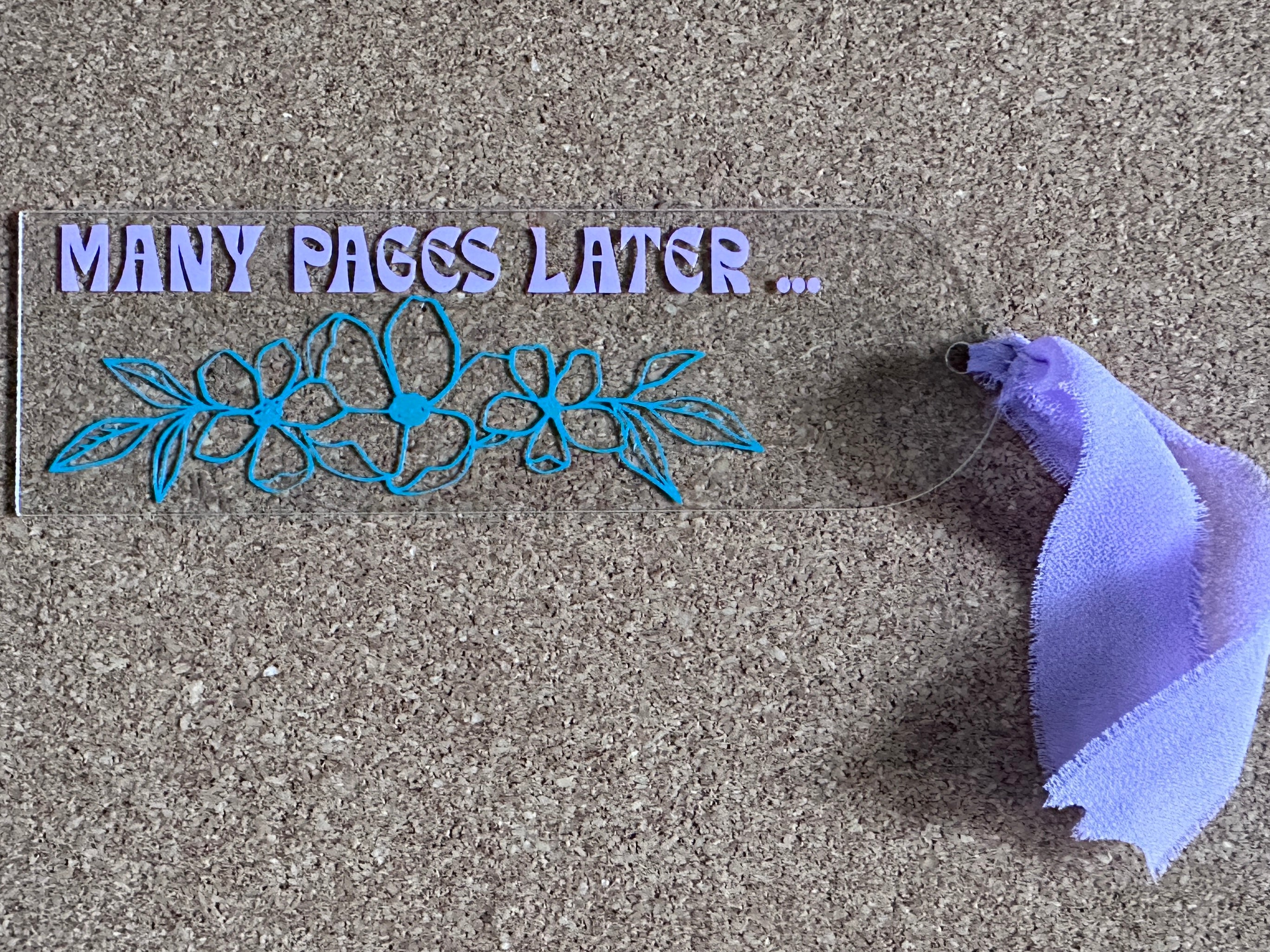 'Many Pages Later'; Acrylic Bookmark