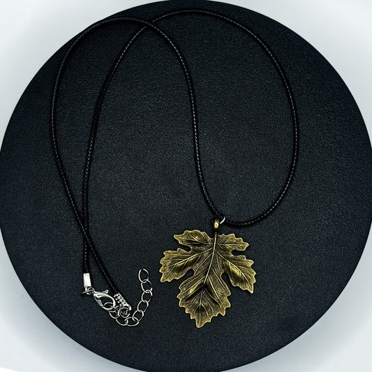 Antique Bronze Effect Maple Leaf Necklace